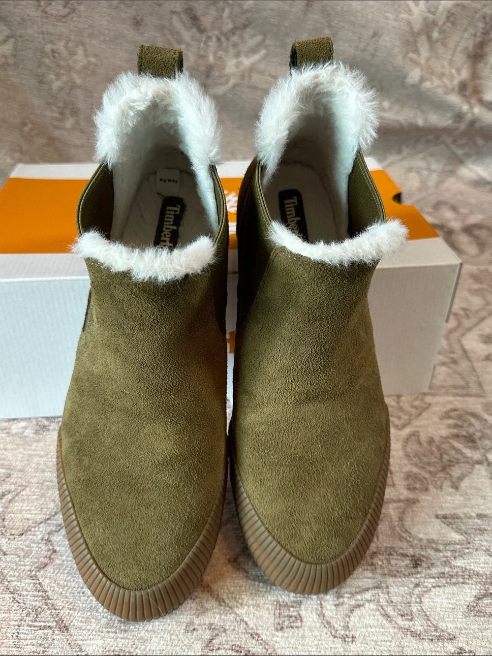 Timberland Skyla Bay 2.0 Mid Warm Lined Sneaker in Olive Suede
